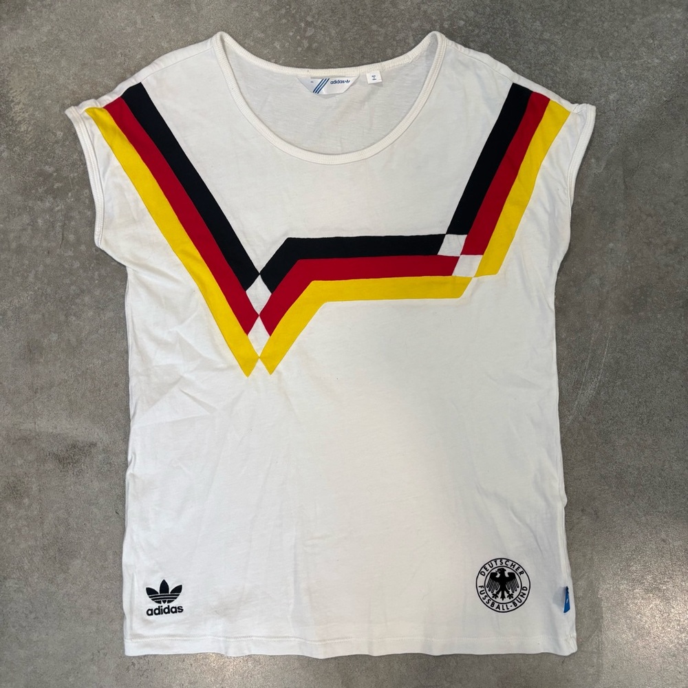Vintage 90s Adidas West Germany National Team Football T Shirt Jersey